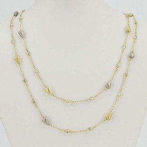 Free Form Beads Sterling Silver Necklace